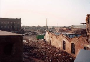 View across the part-cleared site