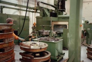 Alan Milner with new Wheel Shop machine