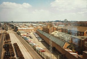McCorquodales demolition in the foreground, Wolverton behind