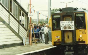 Wolverton 150 festival special train at the station