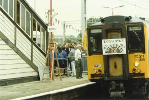 Wolverton 150 festival special train at the station
