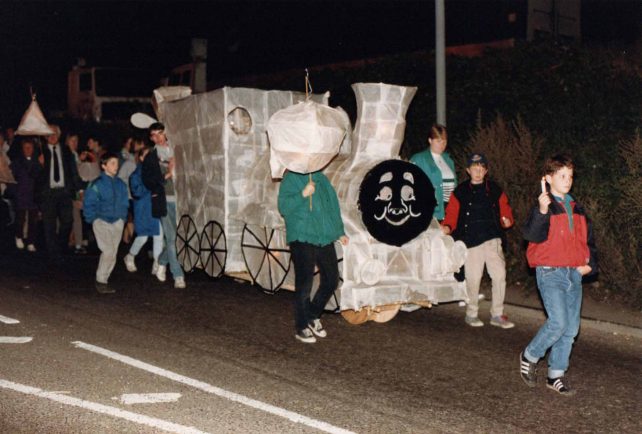 Participants and lantern loco in the Lantern Procession