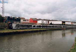 Canalside mural on the wall of the former Railway Work Shops