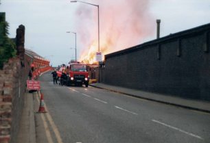 Fire destroys the old Works Main Offices