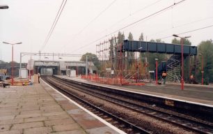 Building the new footbridge at the station