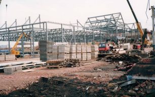 Building blocks delivered for the Tesco supermarket construction