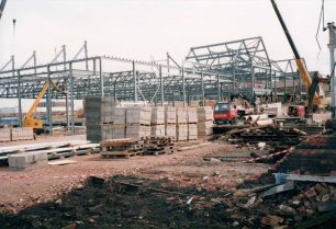 Building blocks delivered for the Tesco supermarket construction