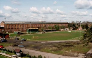 Wolverton Park and the old Lifting Shop, which once housed the Royal Train