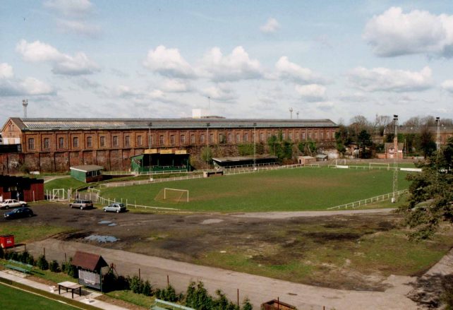 Wolverton Park and the old Lifting Shop, which once housed the Royal Train