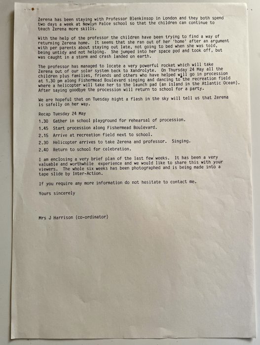 Letter to Anglia TV by Mrs J Harrison (part 2)