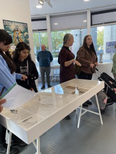 Ex-pupils and friends explore the exhibition