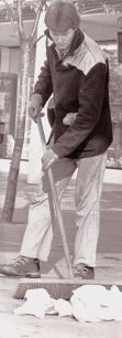 Sweeping the pavement