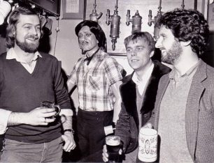 Men at the Bull Hotel, Stony Stratford