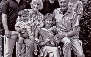 Authors and family with their book, Gorbachev