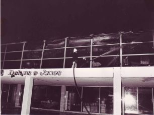 Fire at Dickins and Jones store