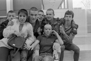 Group of youths in the Shopping Building