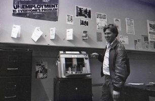Man operating a Gestetner machine