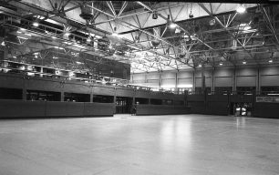 Empty roller skating arena at The Agora