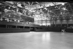 Empty roller skating arena at The Agora