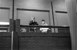 Boys on the upper floor in The Agora