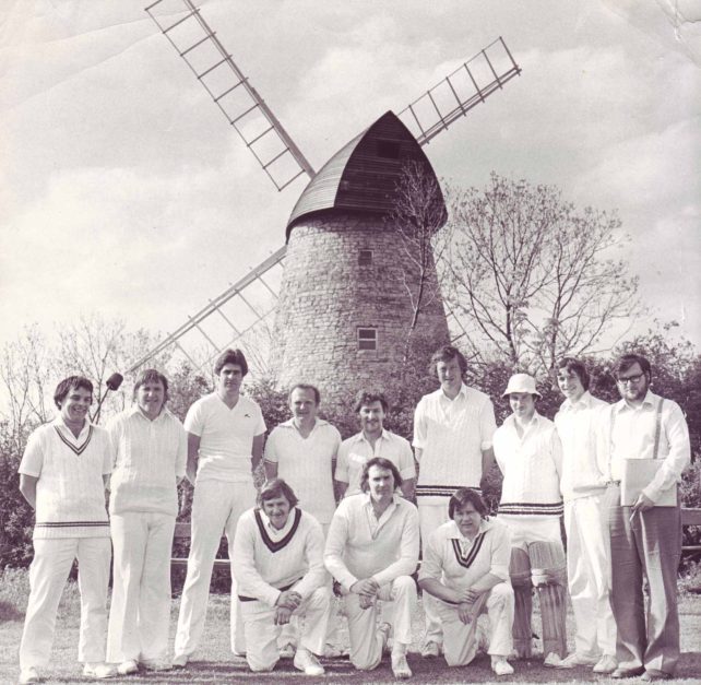 Bradwell cricket team at Bradwell Windmil