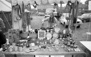 Woman on a craft stall at Aspley Guise