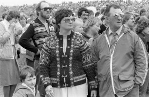 Members of the audience at the County Fair
