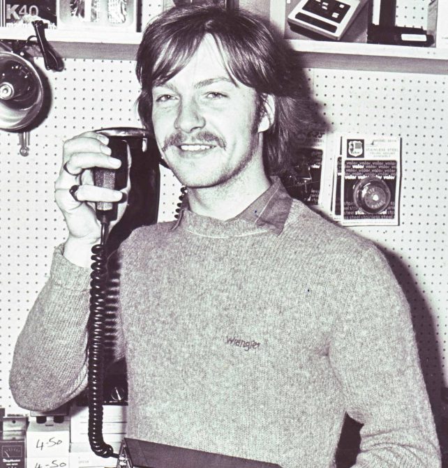 Man using a CB radio