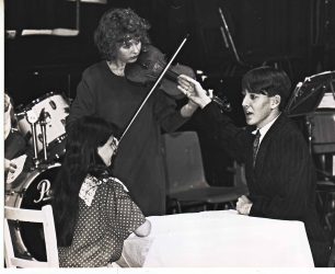 Scene from Bugsy Malone musical at Stantonbury