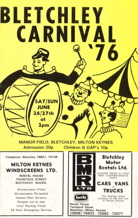 Bletchley Carnival Leaflet, 1976