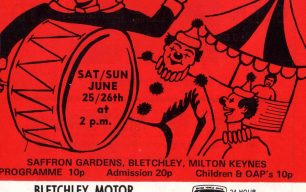 A collection of leaflets and tickets of events in Bletchley, c.1975-1985