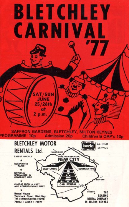 Bletchley Carnival Leaflet, 1977