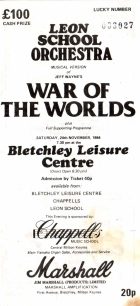 'War of the Worlds' Leaflet, 1984