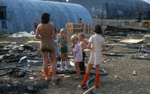 Playing out in The Warren adventure playground, 1970s