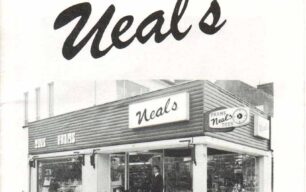 Advertising brochure for Neal's toy and nursery store