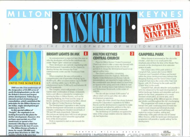 Milton Keynes Insight Into the Nineties  - Winter 1988