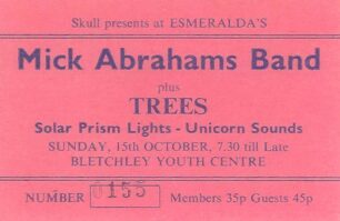 Esmeralda's - Mick Abrahams Band ticket
