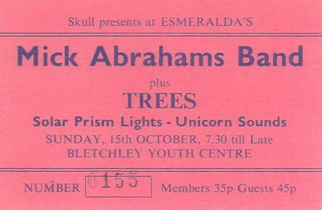 Esmeralda's - Mick Abrahams Band ticket