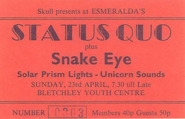 Esmeralda's - Status Quo ticket