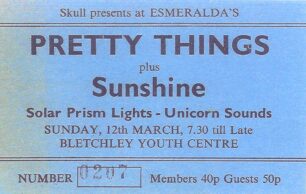Esmeralda's - Pretty Things ticket