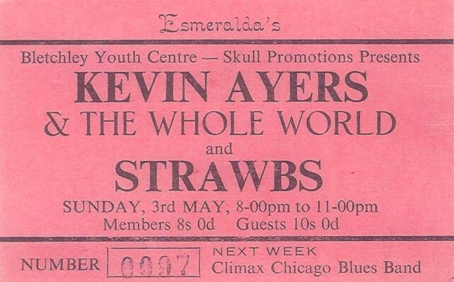 Esmeralda's - Kevin Ayers ticket