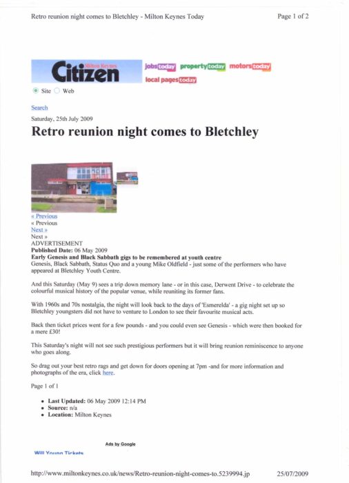 Reunion night comes to Bletchley