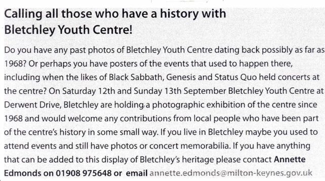 Bletchley Youth Centre - history