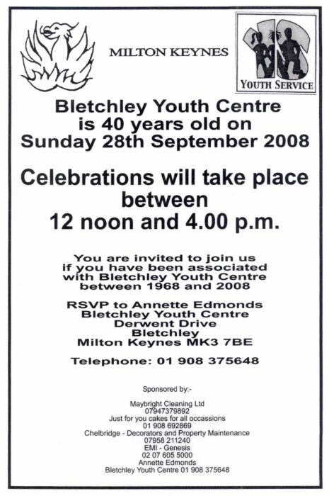 Bletchley Youth Centre celebration, 2008