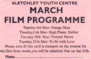 March Film Programme ticket