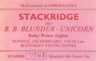 Esmeralda's - Stackridge ticket