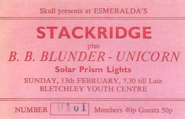 Esmeralda's - Stackridge ticket