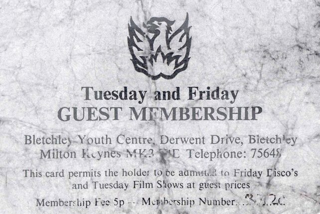 Bletchley Youth Centre, guest card 2