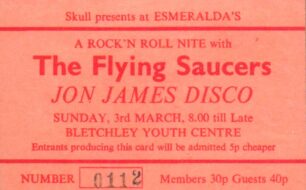 Esmeralda's - The Flying Saucers ticket