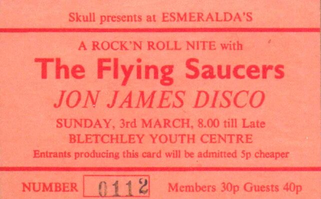 Esmeralda's - The Flying Saucers ticket
